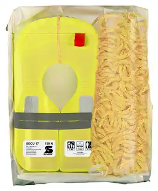 Secumar Système de sauvetage MOB Secu 17 - Gilet de sauvetage à flottabilité fixe 145N et ligne de sauvetage, 30m Nouvelle Collection