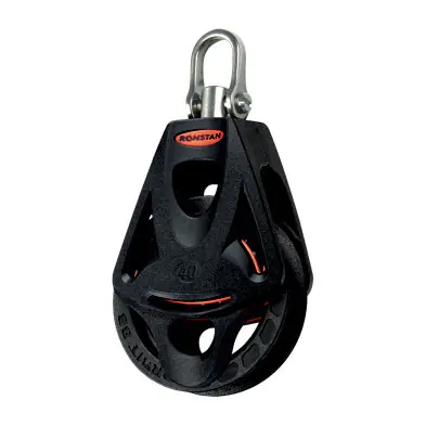 Ronstan Poulie Orbit Série 40 BB - simple avec manille pivotante et HUNDSFOTT Certifié