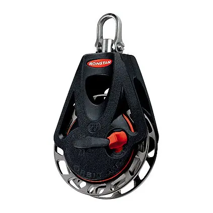Ronstan Poulie Orbit Série 55 RT - simple avec manille pivotante, auto & manuel Soldes