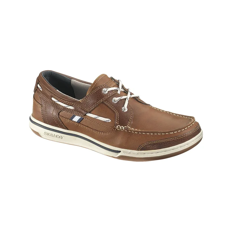 Promotion Sebago Triton Three-Eye chaussures bateau homme british tan/brown leather EU 44 (US 10)