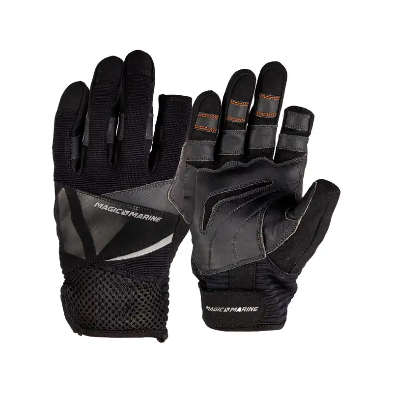 Achetez Aujourd'hui PROMO Magic Marine Ultimate 2 gants de voile doigts longs, enfant - noir, taille L