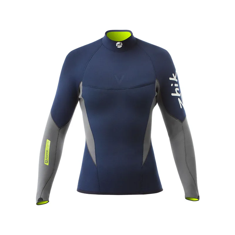 PROMO Zhik Superwarm V Top T-shirt néoprène manches longues femme bleu marine-gris, taille XL Meilleure Vente