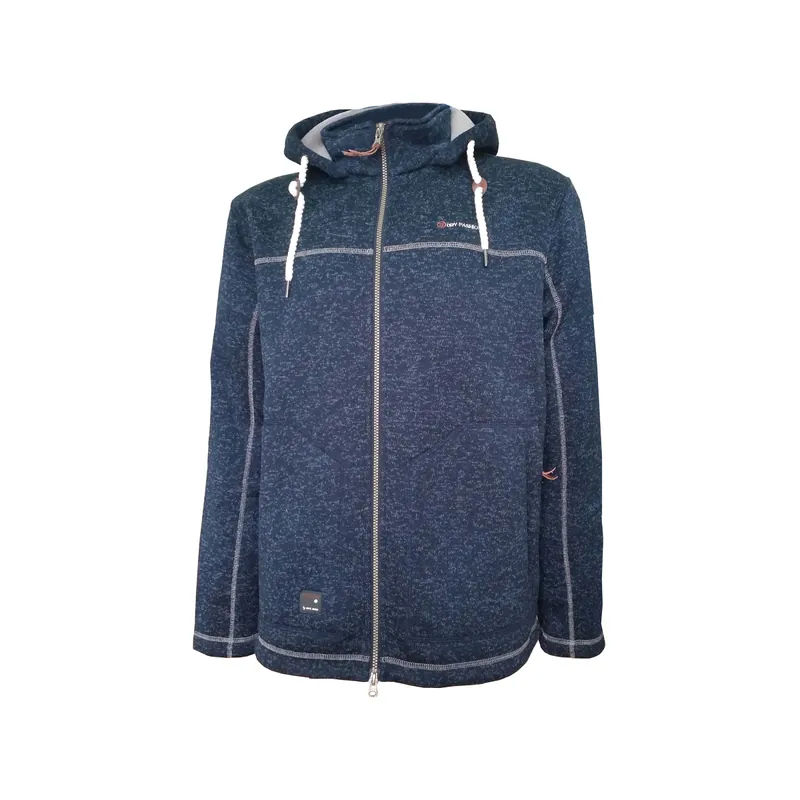 Commande En Gros PROMO Dry Fashion Pellworm veste en polaire tricotée homme bleu marine chiné, taille S