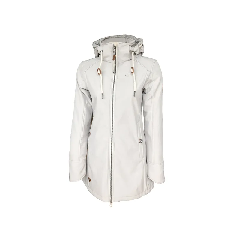 PROMO Dry Fashion Sellin Manteau Softshell femme gris clair chiné, taille 42 Prix Choc