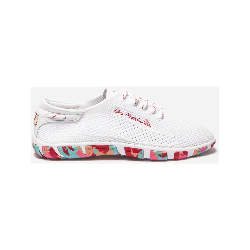 TBS Jazaria chaussure bateau, femme - blanc/corail, pointure 39 Bon Marché