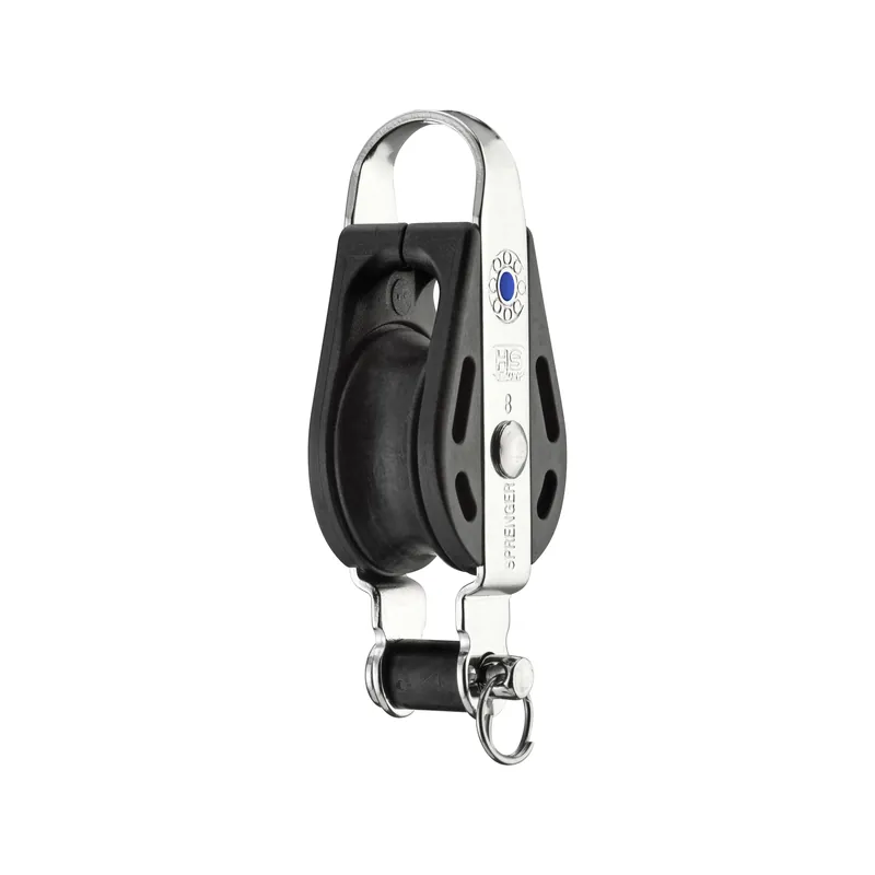 Hs sprenger S-Blockserie 8mm poulie avec roulement à aiguilles - simple avec étrier fixe et HUNDSFOTT Usine Directe