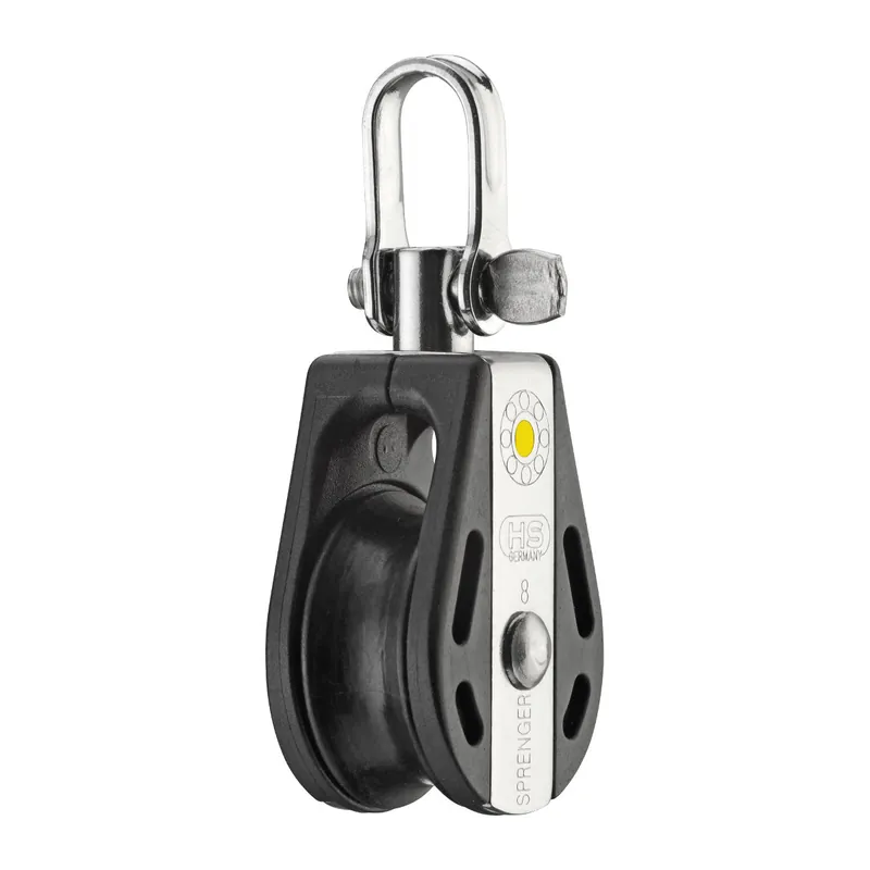 Hs sprenger S-Blockserie 8mm poulie avec palier lisse - simple avec manille pivotante Offre Du Jour