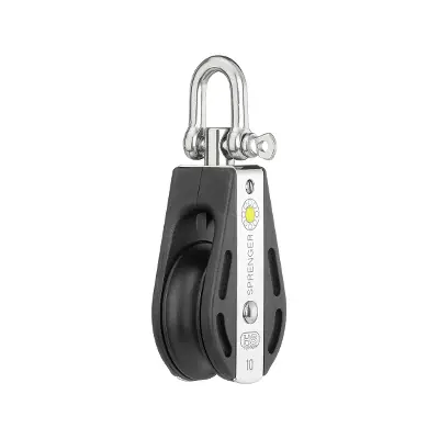 Produit De Marque Hs sprenger S-Blockserie 10mm poulie avec palier lisse - simple avec manille pivotante
