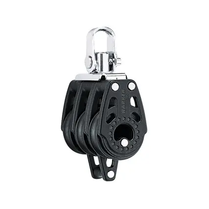 Top Vente Harken 29mm Carbo bloc - triple épaisseur avec manille d‘émerillon et chien de garde