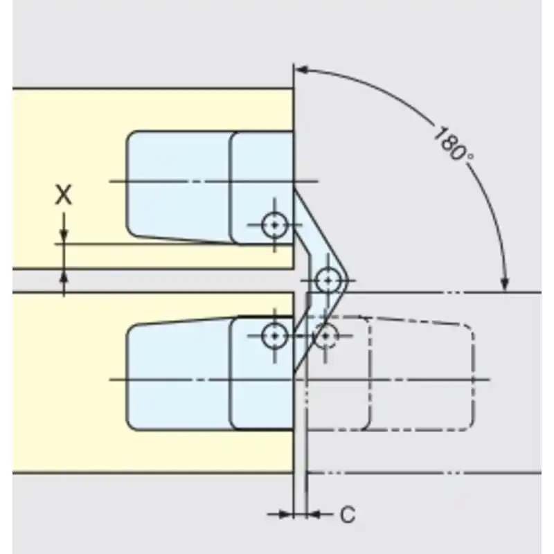 Plastimo charniere invisible 70x43mm Seulement Aujourd'hui