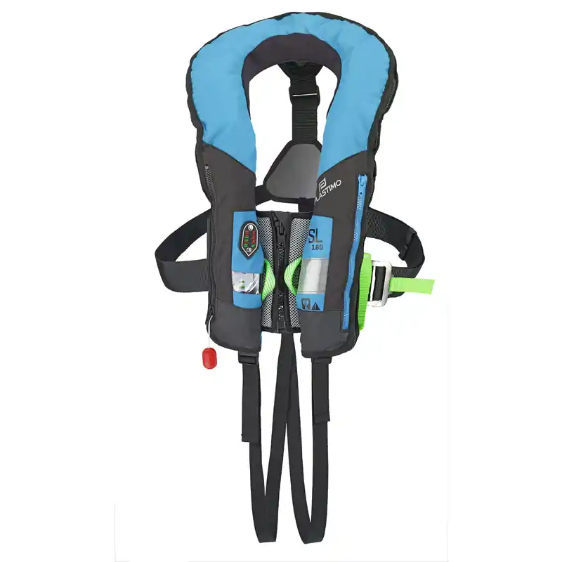 Plastimo gilet gf sl180 auto ps harn+sc turquoise Vente Flash