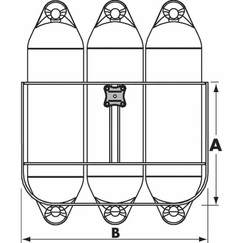 Plastimo support triple/parebattage d150mm Dernière Chance