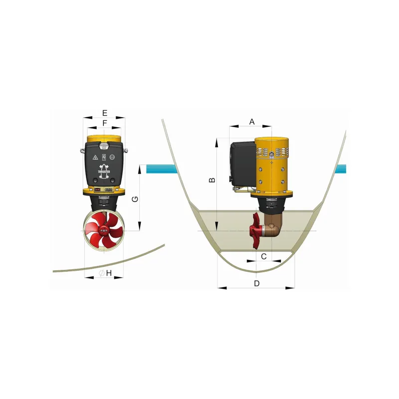 Prix Cassé Vetus propulseur d‘étrave bow75 ø185 mm - 12 v - 80 kgf