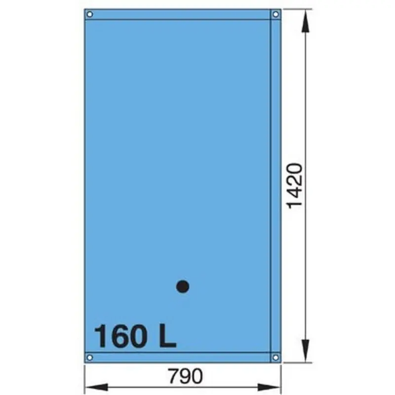 Quantité Limitée Vetus réservoir eau potable - souple - 160 l