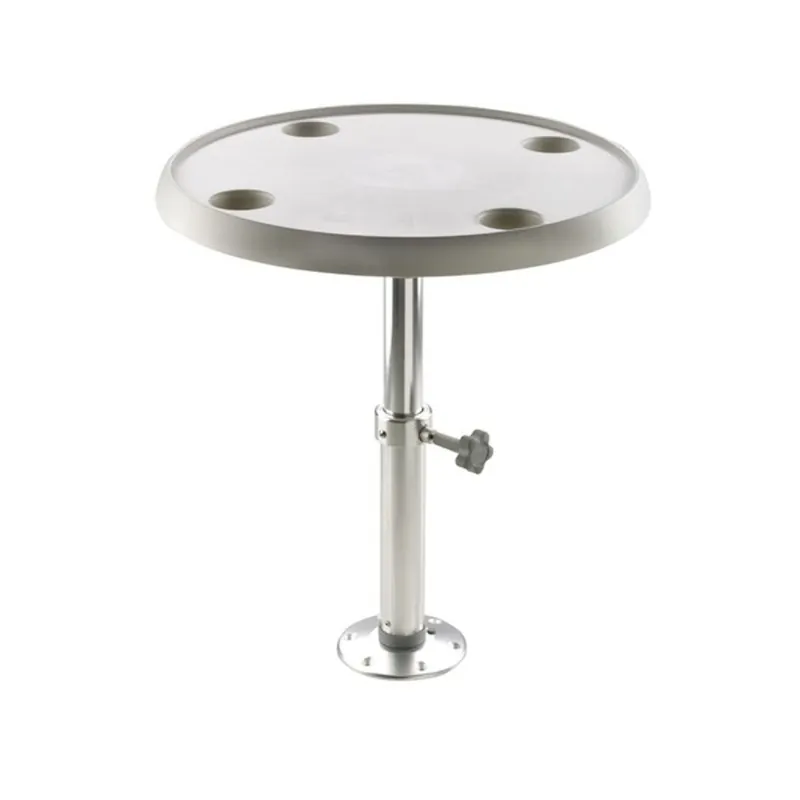 Quantité Limitée Vetus table ronde ø60 cm - pied réglable et amovible 50-70 cm