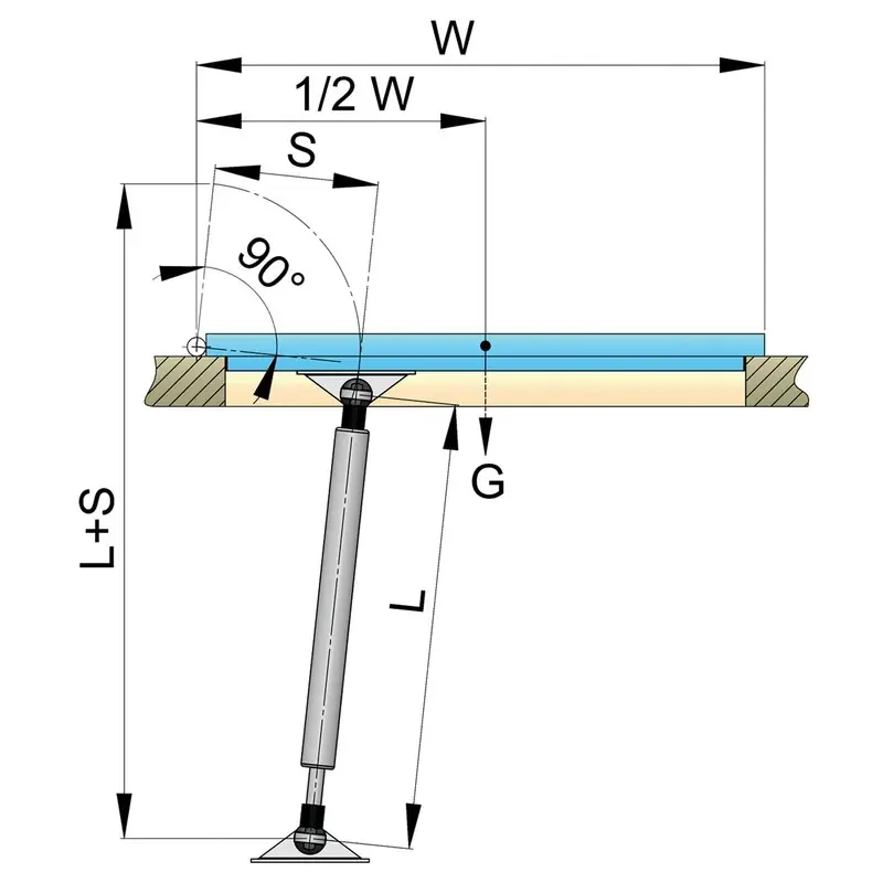 Offre Exclusive Vérin à gaz Vetus, acier inoxydable, 305-510mm