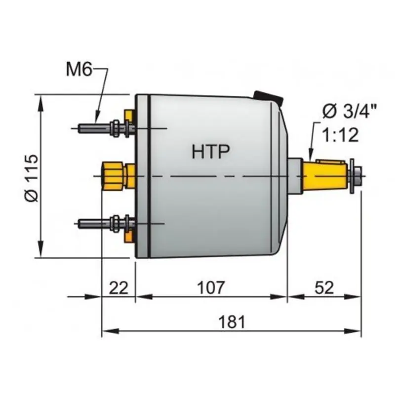 Vetus pompe hydraulique type htp30, noire pour tuyau ø 10 mm (synthétique ou cuivre) Remise