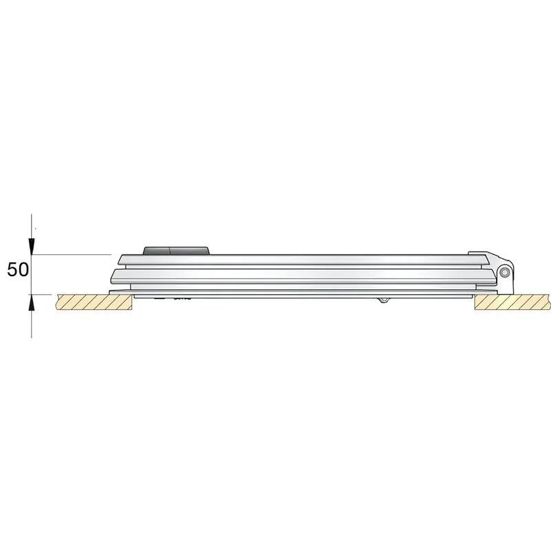 Vetus capot de pont libero type 37 - rayon 55 mm - découpe 500 x 370 mm Populaire