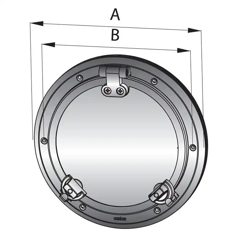 Authentique Vetus hublot inox type pws32 category a1 - découpe ø238 mm - avec moustiquaire