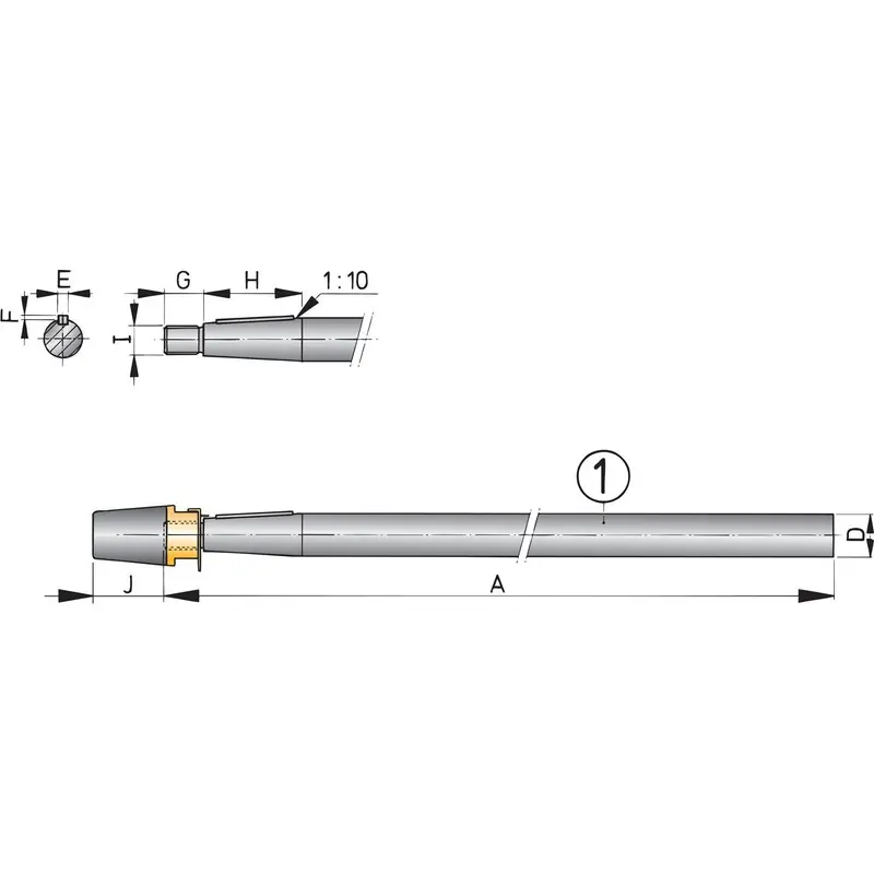 Arbre inox Vetus avec écrou borgne L=2500mm,Ø50mm Expédition Rapide