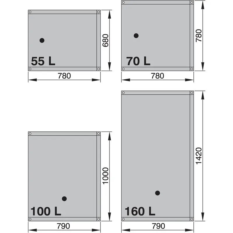 Commande En Gros Vetus réservoir souple - eaux usées - 160 l