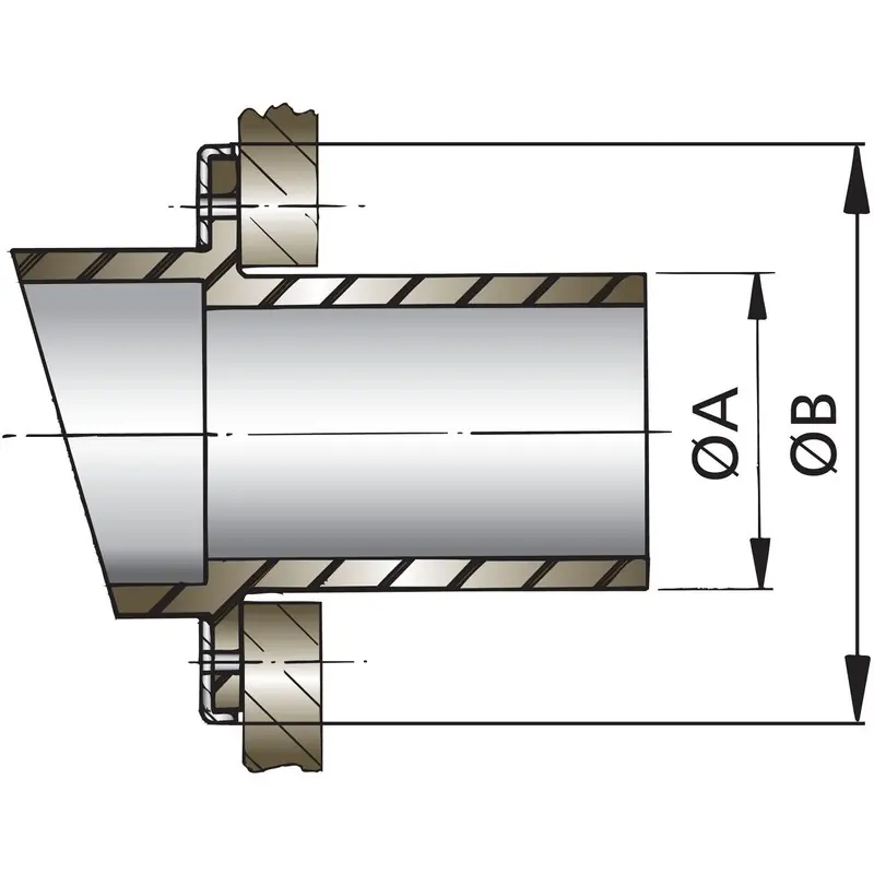Vetus sortie d‘échappement - caoutchouc - ø45 mm Nouveauté