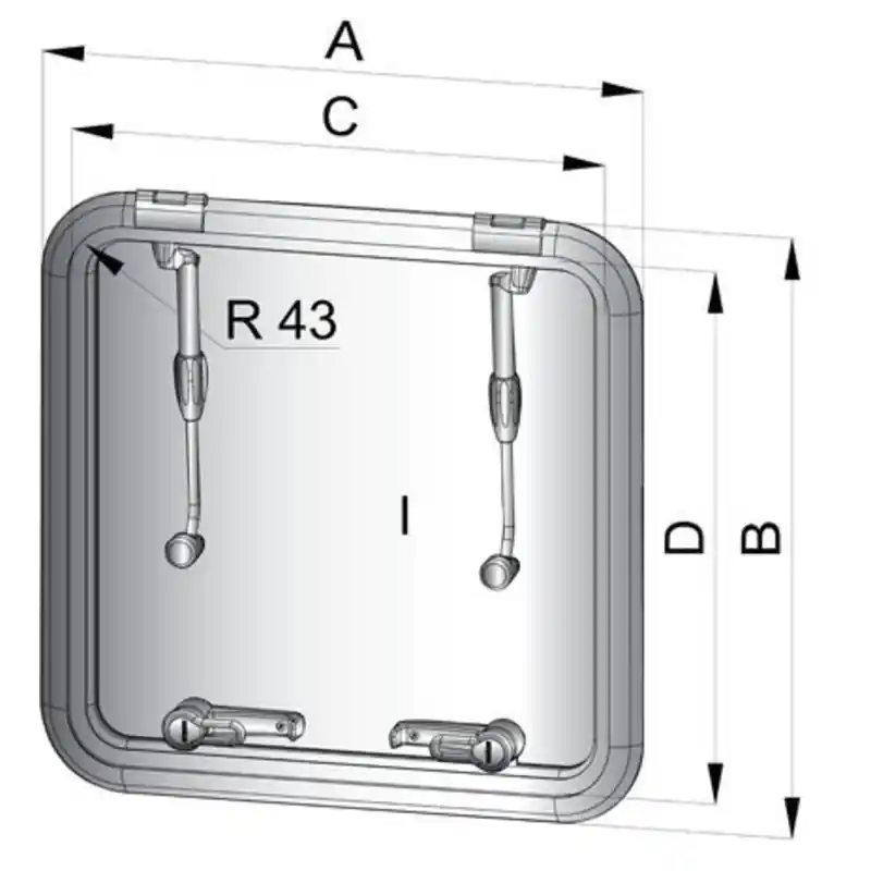 Pas Cher Vetus trappe de survie altus type 6363 - découpe 627 x 627 mm