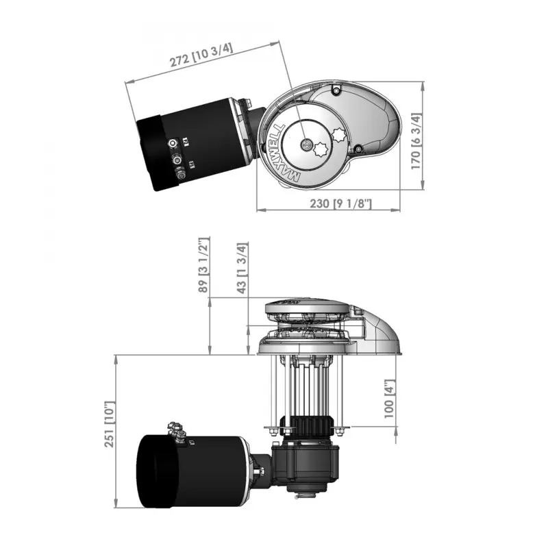 Maxwell verti. Guindeau sans spil RC10-8, 24V Prix Bas
