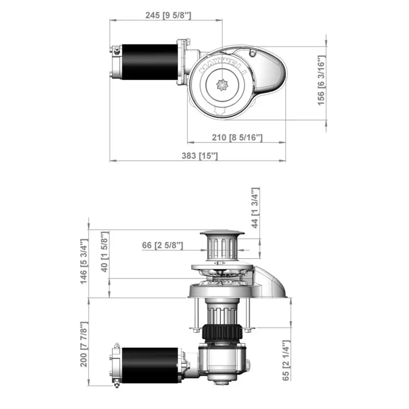Prix Bas Maxwell verti. Guindeau avec cabestan RC8-8, 12V