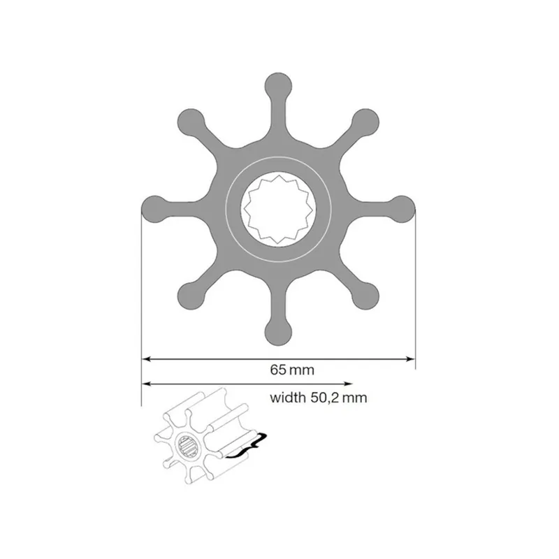 Top Vente Johnson Impulseur pour pompe F7, MC97/EPDM