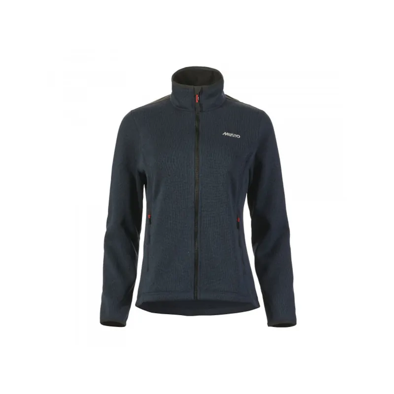 Nouveauté Musto VENTE Veste en polaire tricotée Femme bleu marine chiné, taille 16