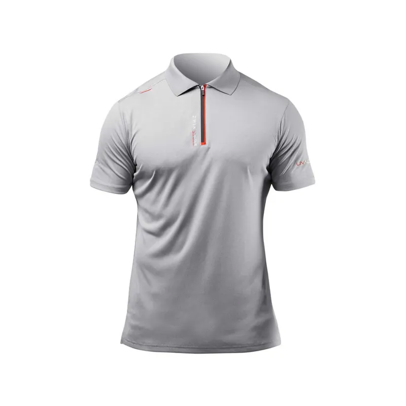 Zhik UVActive polo à fermeture éclair, homme - gris, taille M Bon Plan