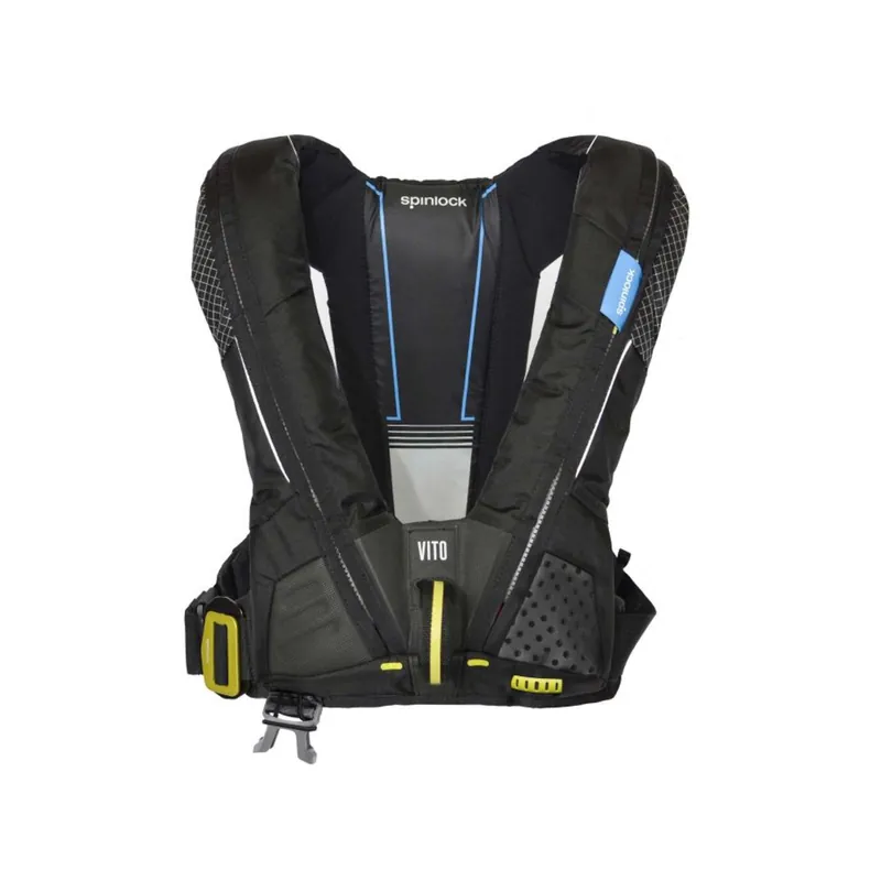 Produit De Marque Spinlock Deckvest VITO gilet de sauvetage automatique 275N avec harnais, déclencheur Hammar - noir