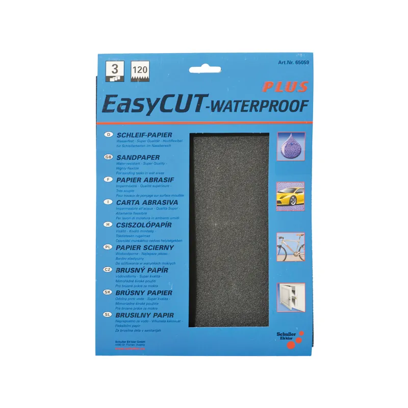 Retour Gratuit Easycut Papier abrasif humide 230 x 280 mm en pack de 3 - K 1000