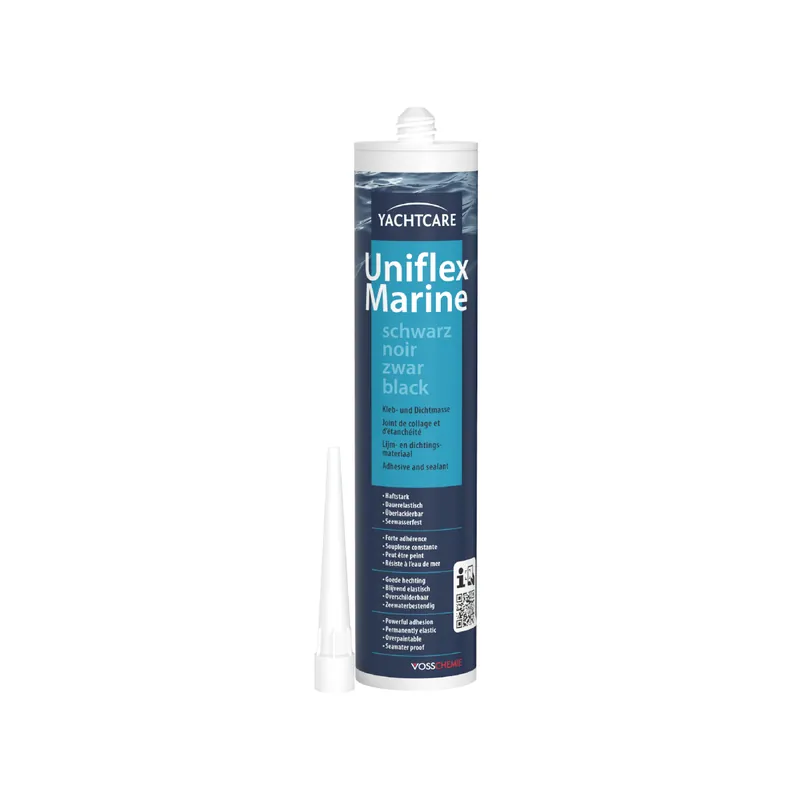 Haute Qualité Yachtcare Uniflex Mastic adhésif et d‘étanchéité marin - noir, 310ml