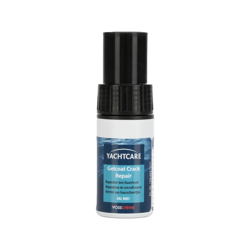 Yachtcare Stylo de retouche pour réparation de fissures Gelcoat crème blanc RAL 9001, 9ml Certifié