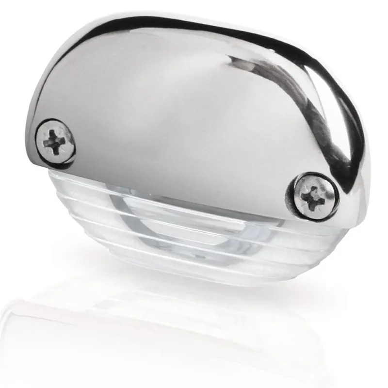 Dernière Chance Hella marine Série 8560 Easy Fit lampe d‘escalier LED - boîtier en acier inoxydable poli, couleur de la lumière blanc