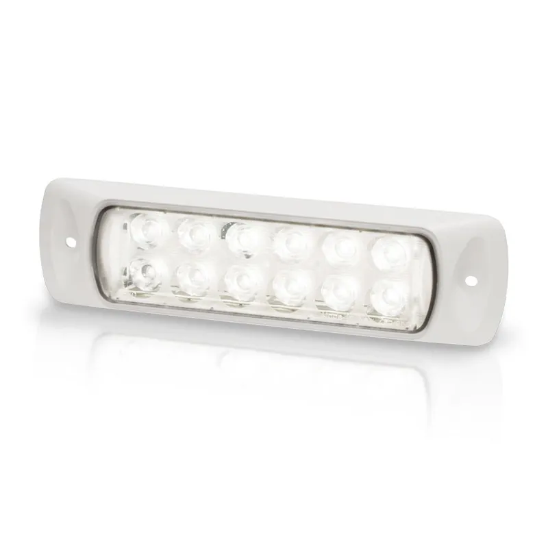 Commande En Gros Hella marine Série 0670 Sea Hawk LED projecteur de pont - encastré, faisceau étroit, boîtier blanc