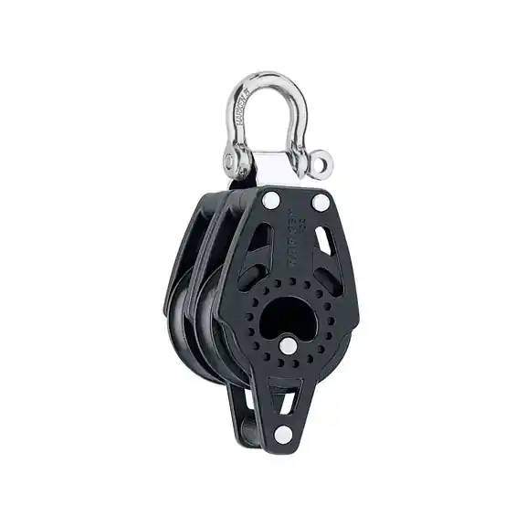 Top Vente Harken 40mm Carbo bloc - à deux branches, avec manille, mobile à 90° et chien de garde