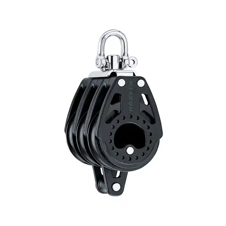 Offre Du Jour Harken 75mm Carbo bloc - triple épaisseur avec manille à émerillon et fosse à chien