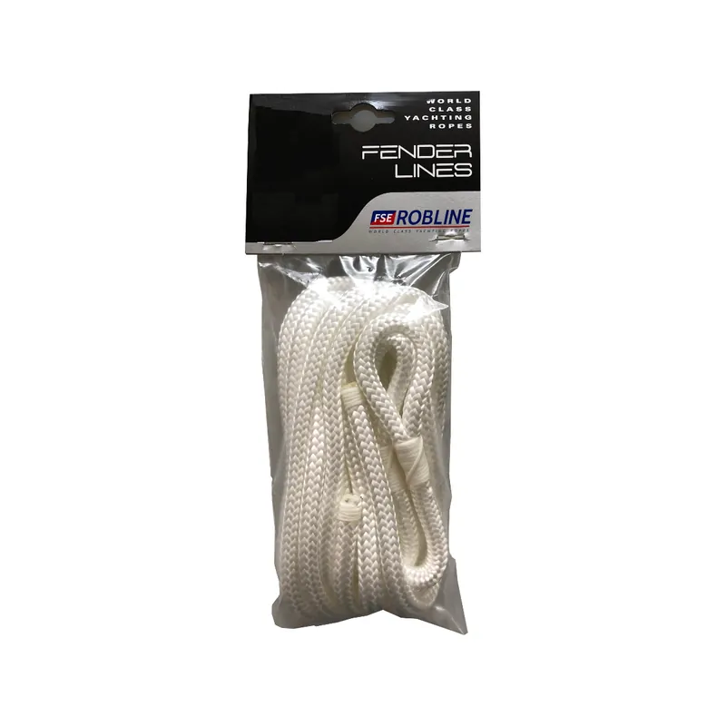 Marque Robline jeu de 2 cordage pour pare-battages avec oeil 2m - blanc, 8mm