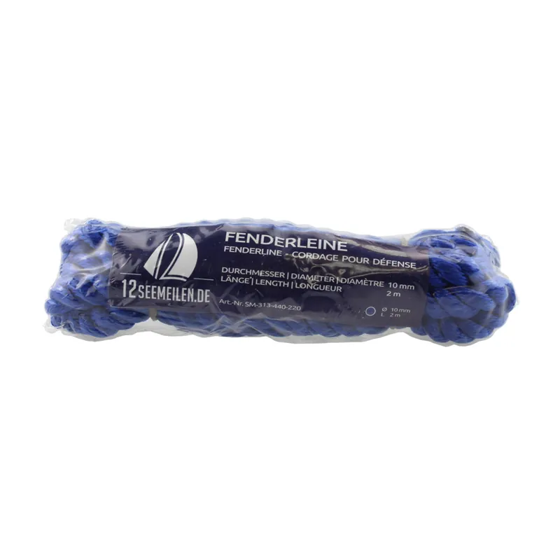 Super Prix Lot de 2 Cordage pour pare-battages avec oeil 2,5m - bleu, 12mm