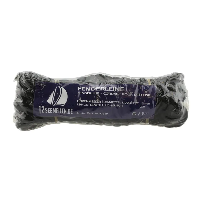 Lot de 2 Cordage pour pare-battages avec oeil 2,5m - noir, 8mm Prix Promo