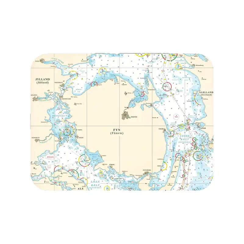 Must-Have Set de table avec carte marine - Fünen - Dimensions 40 x 30 cm