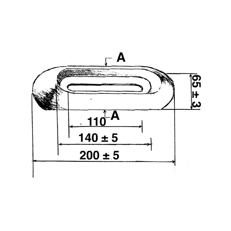 Anode sacrificielle en aluminium à visser - Poids 550g, Longueur 200mm Réduction