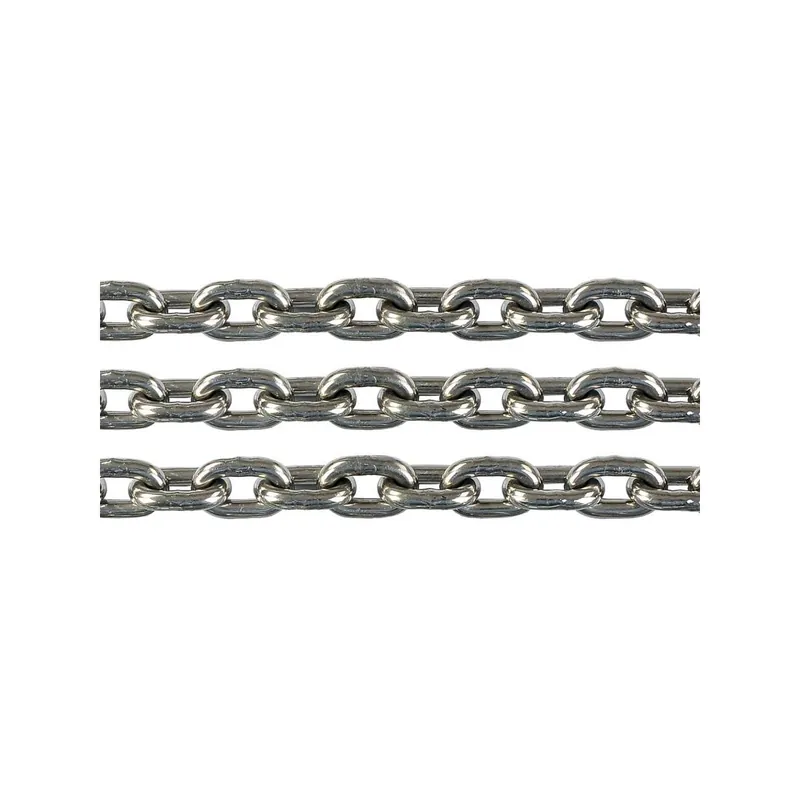 Quantité Limitée Chaîne d‘ancre en acier inoxydable - diamètre 6mm, longueur 30m - compatible avec barbotin selon DIN 766