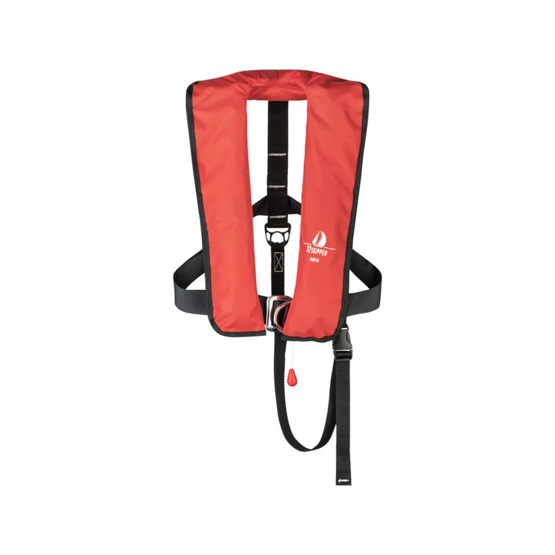 Pas Cher 12skipper gilet de sauvetage automatique 300N ISO avec harnais - rouge