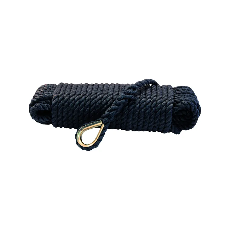 Meilleure Vente Talamex ligne de mouillage avec cosse - noir, diamètre 12mm, longueur 30m