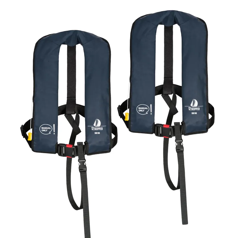 Lot de 2 12skipper gilet de sauvetage 165N ISO à déclenchement manuel - navy Offre Exclusive