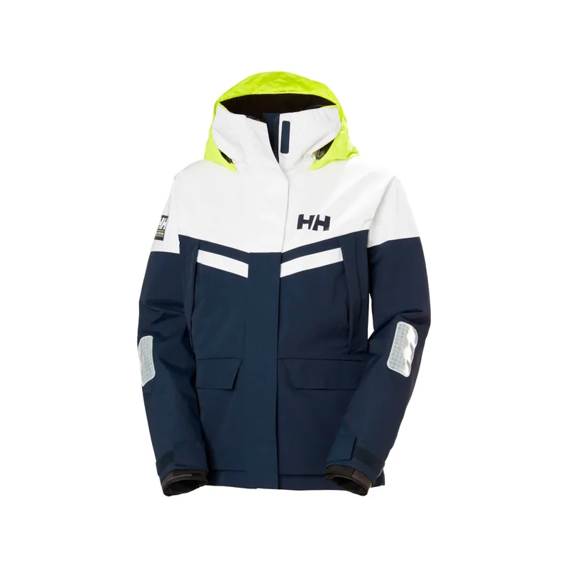 Offre Du Jour Helly Hansen Pier Veste de voile 4.0 femme blanc/bleu marine, taille L